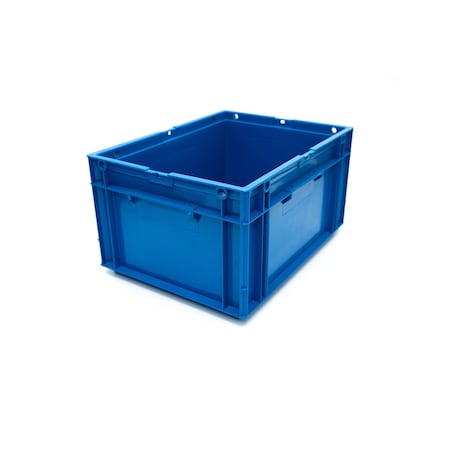 LAR PLASTICS Box Tote, 11-3/5" X 15-1/2" X 8-2/5"H, Recyclable, Sustainable Plastic, Blue BOX RL-KLT 4322